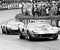 Ford GT Concept HIstory: 24 Hours of LeMans, LeMans, France, 1968. Two Gulf GT40's running together. 